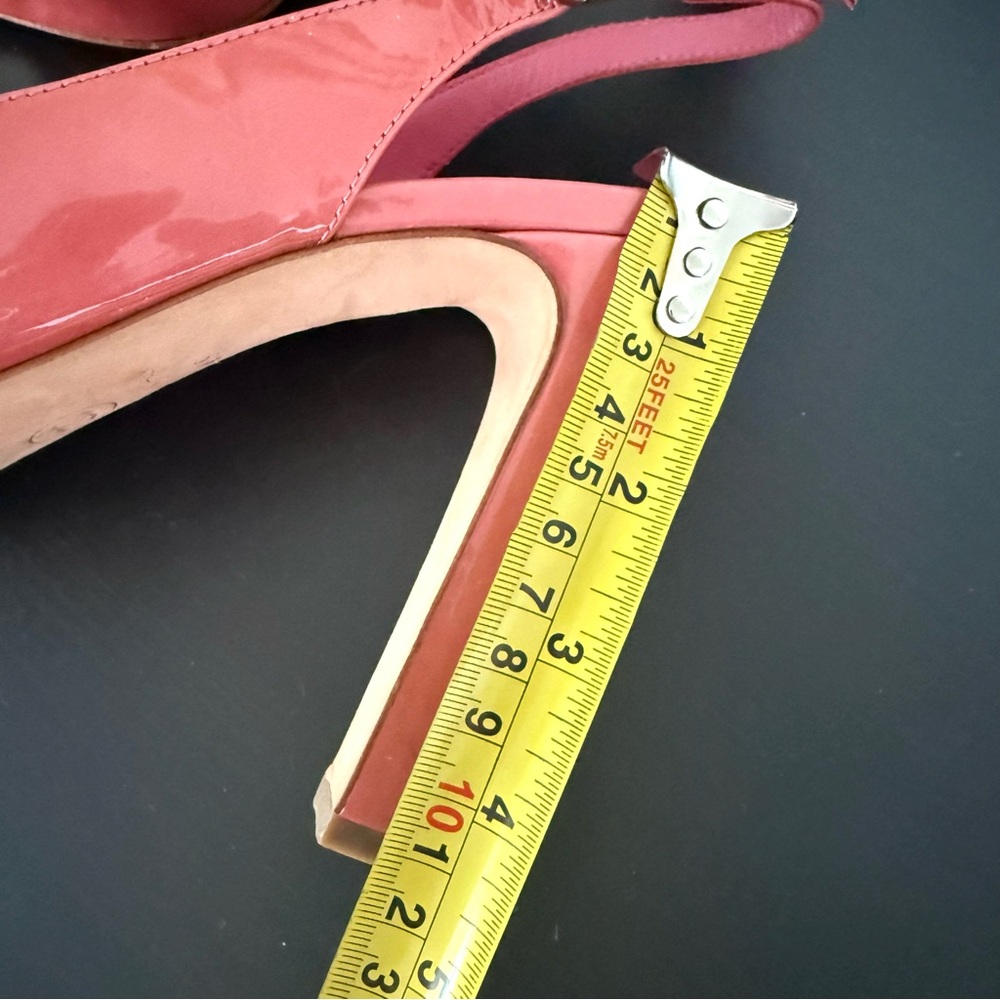 Chanel Patent Leather Platform Slingback Heels Open Toe Sandals - Picture 13 of 14